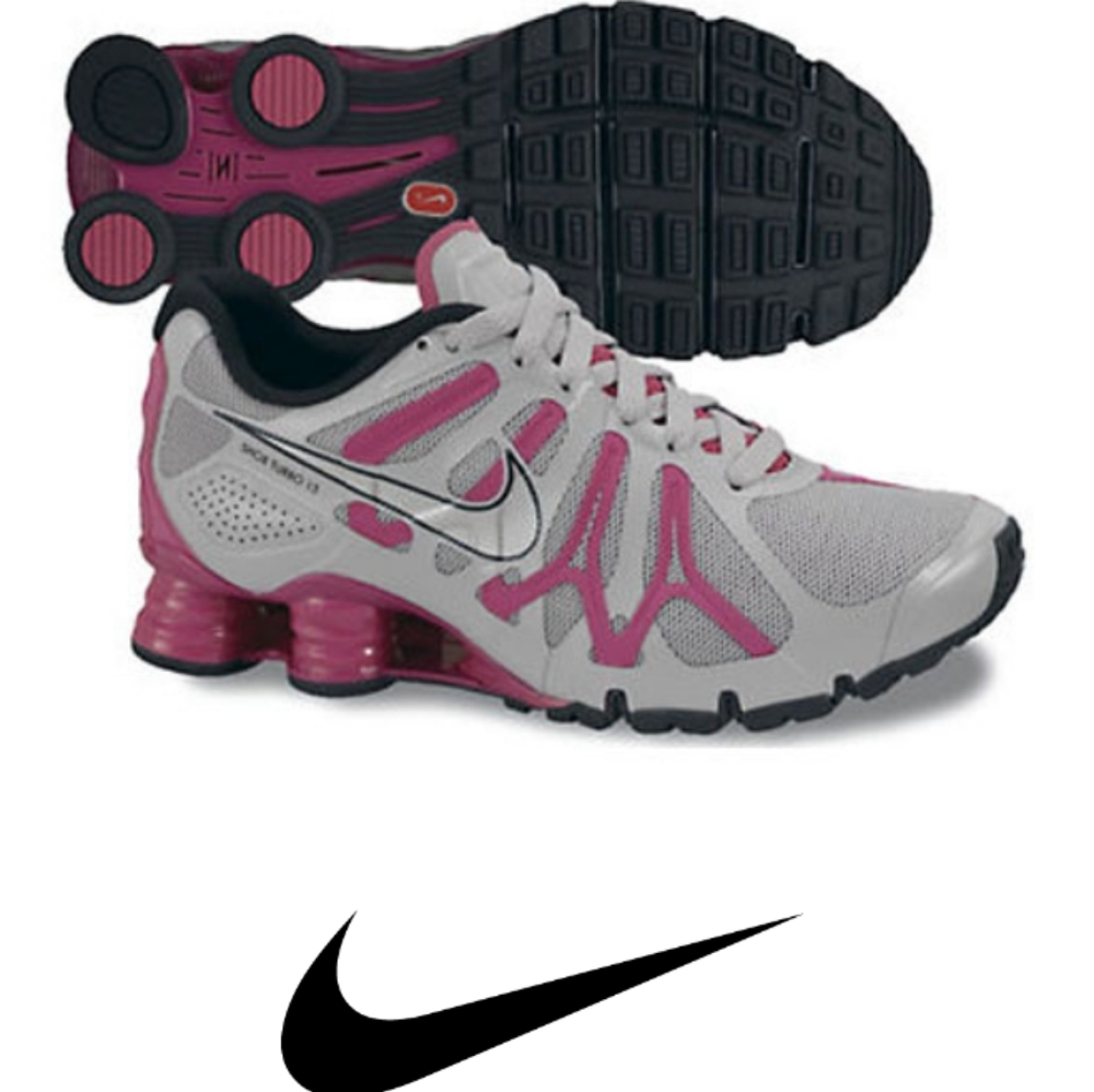 Nike women's Shox Turbo + 13 Grey/Fireberry Ladies Athletic size 8. EUC